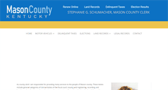 Desktop Screenshot of masoncountyclerkky.com