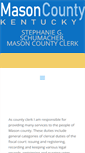 Mobile Screenshot of masoncountyclerkky.com